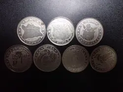 Pokemon Card Meiji Promo Battle Coin x7 Ditto Clefairy etc #5499 - Image 1