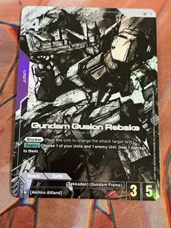 Gundam TCG Card Game Dual Impact GD02-055 LR+ Gundam Gusion Rebuke Alt Art NM - Image 1