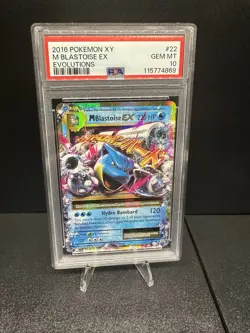 Pokemon TCG Mega M Blastoise EX Evolutions Holo Ultra Rare Card 22/108 Psa 10 - Image 1