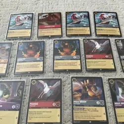 Lot of (13) Disney Lorcana TCG Rare Cards Ursula Pegasus Ariel MINT Free Ship - Image 4