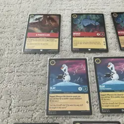 Lot of (14) Disney Lorcana TCG Rare Cards Olaf Pirates Life Sisu MINT Free Ship - Image 4