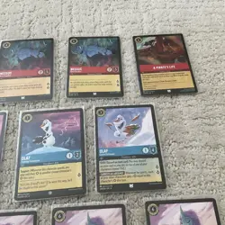 Lot of (14) Disney Lorcana TCG Rare Cards Olaf Pirates Life Sisu MINT Free Ship - Image 5