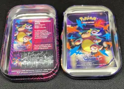 2x Mega Evolution EMPTY Mini Tins + Collectible Card & Sticker - Pokemon TCG - Image 3