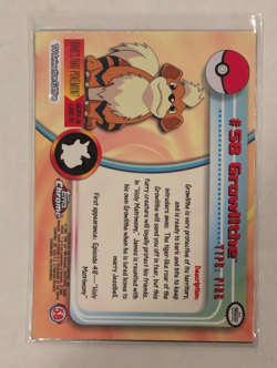 Growlithe Topps Chrome #58 Pokemon Card - Image 2