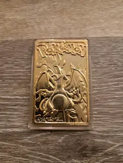 1999 Charizard Pokemon Gold Plated 23K Burger King Trading Card - Image 1