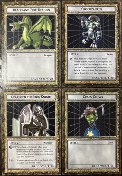 Lot (x4) Yu-Gi-Oh Dungeon Dice Monsters Cards | 4-Characters, Rare - Image 1