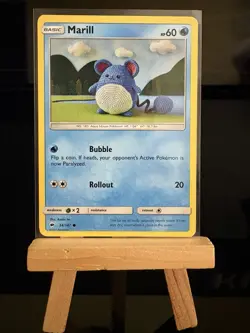 MARILL - 34/147 Burning Shadows Set NM - Regular Rare - Pokemon TCG Card - Image 1