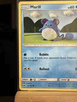 MARILL - 34/147 Burning Shadows Set NM - Regular Rare - Pokemon TCG Card - Image 2
