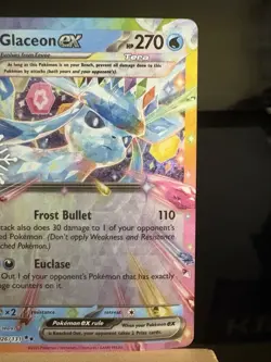 GLACEON EX - 026/131 Holiday Calendar Stamped Double Rare - Pokemon TCG Card - Image 3