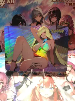 Waifu CCG Goddess Story Double Sided Anime Card Waifu Card Holo Lusamine Pokemon - Image 1