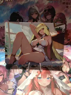 Waifu CCG Goddess Story Double Sided Anime Card Waifu Card Holo Lusamine Pokemon - Image 2