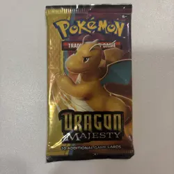 Pokemon TCG Dragon Majesty Booster Pack New Factory Sealed 10 Game Cards - Image 1