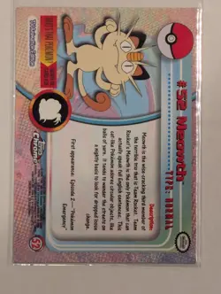 Meowth Topps Chrome #52 Pokemon Card - Image 2