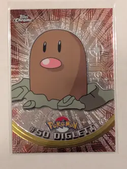Diglett Topps Chrome #50 Pokemon Card - Image 1