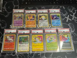 Pokemon PSA 10 Complete Set of 9 Amazing Rare Vivid Voltage/Shining Fates Cards - Image 1