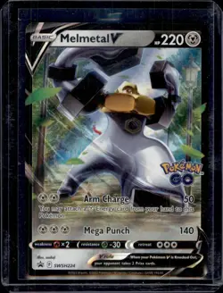 2022 Melmetal V RARE SWSH224:Sword & Shield Promo Card Holo FULL ART PACK FRESH - Image 1