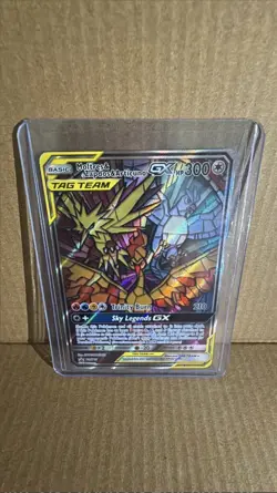 Pokemon TCG Moltres Zapdos Articuno GX SM210 Hidden Fate Promo Card NM Condition - Image 1