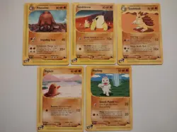Pokemon Trading Card Game eCard Skyridge Fighting 5-Card Lot Near Mint TCG NM - Image 1
