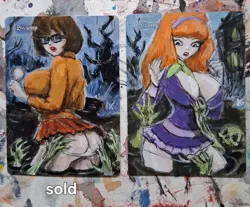 Altered Mtg Hand Painted Swamp One Of A Kind - Image 3