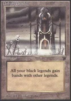 Moderate Play, English MTG Regular Unholy Citadel Legends Magic the Gathering - Image 1