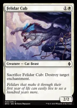 Felidar Cub - Foil - Battle for Zendikar #025/274 MTG Magic The Gathering - Image 1