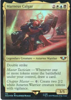 MTG: Warhammer 40,000: Foil Marneus Calgar: Lightly Played Condition - Image 1