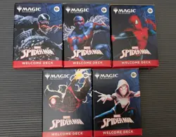 SDCC 2025 Magic The Gathering (MTG) x Spiderman Complete Welcome Deck Set (5) - Image 1