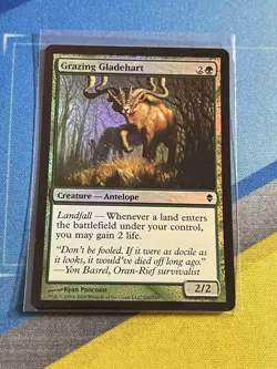 Magic the Gathering MTG Zendikar GRAZING GLADEHART Foil - Image 1