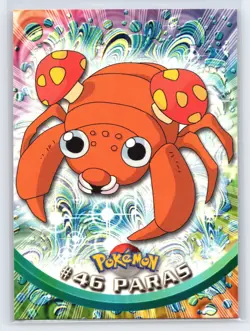 Vintage Paras #46 1999 Topps Pokemon TV Animation Edition Series 1 - Image 1