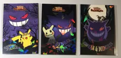 Pokemon 2025 Card Database Haloween Gengar Pikachu Mimikyu Cracked Ice Holo X 3 - Image 1