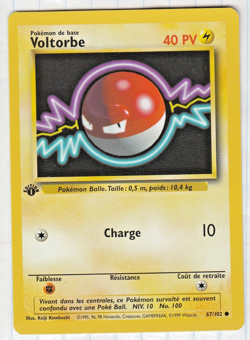 Pokemon 1st Edition Base French Voltorbe (Voltorb) French 67/102 MINT Wizards - Image 1