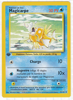 Pokemon 1st Edition Base French Magicarpe (Magicarp) French 35/102 MINT Wizards - Image 1
