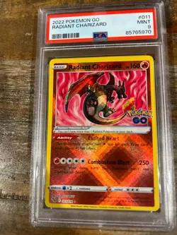 POKEMON 2022 GO RADIANT CHARIZARD #011 PSA 9 Mint RARE 3 - Image 1