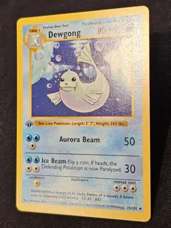 Pokemon TCG 1999 Base Set First Edition - Dewgong No. 25/102 Uncommon - Image 2