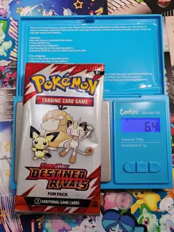 VERY Heavy!! 6.4g Pokemon Sealed Destined Rivals Fun Pack Booster - Image 1