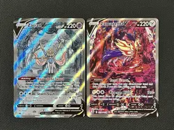 Pokemon TCG SWSH12.5 Crown Zenith Zacian GG48 & Zamazenta GG54 Set Near Mint - Image 1