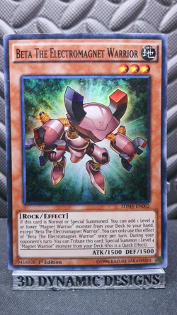 | Yugioh Beta The Electromagnet Warrior SDMY-EN002 1st Super Rare LP/PL 🔥 | - Image 1