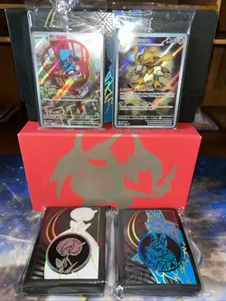 SEALED Riolu and Alakazam Mega Evolution ETB Promo Cards 009 + 010 coins sleeves - Image 1
