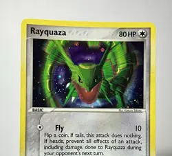 Rayquaza 3/17 (HP/BENT) Cosmos Holo Pop Series 1 2006 Pokemon Card - Image 4