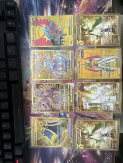 Pokemon TCG Gold Hyper Rare Ex Lot - 8 Cards - Image 1
