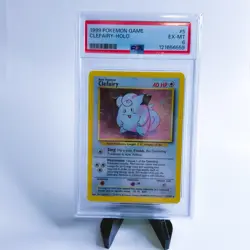 1999 Pokemon Base Set Clefairy Holo Rare Card 5/102 PSA 6 - Image 1
