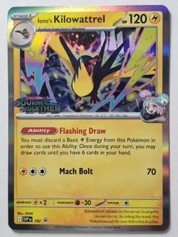 PRERELEASE Iono's Kilowattrel SVP182 NM/M STAMPED Journey Together Pokemon Card - Image 1