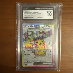 CGC 10 Pikachu ex SR 122/106 Super Electric Breaker sv8 Pokemon Card Japanese - Image 1