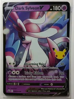 Dark Sylveon v SWSH134 Gem Mint 2021 25th Anniversary Celebrations Promo Card - Image 1