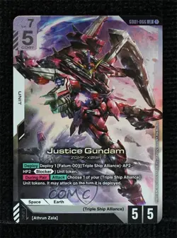 2025 Gundam Card Game Newtype Rising GD01 LR Justice Gundam #GD01-066 - Image 1