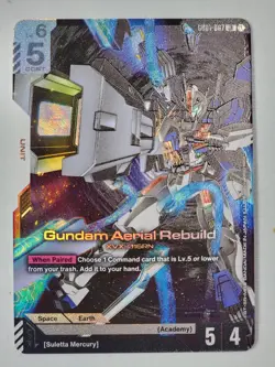 Gundam Card Game G001-067 Gundam Aerial Rebuild LR Foil - Image 1