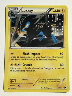 Pokemon 2012 Next Destinies LUXRAY #46/98🔥REVERSE HOLO🔥3-CARD LOT (3) - Image 4