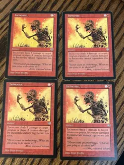 MTG - 4x Incinerate - Mirage - Magic the Gathering Playset Lightly Played LP - Image 1