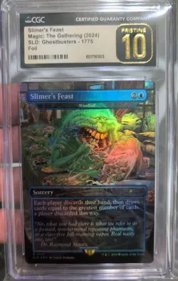 MTG Graded CGC 10 Pristine SLIMER'S FEAST "Windfall" (SL Ghostbusters FOIL) #CCG - Image 1