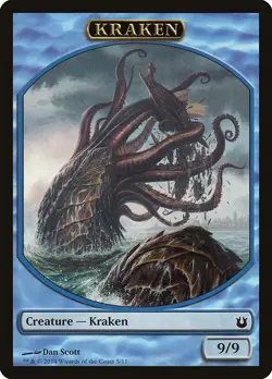 1x Kraken Token - NM/LP - Theros Block - SPARROW MAGIC mtg - Image 1